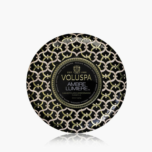 Ambre Lumiere - 3 Wick Tin Candle