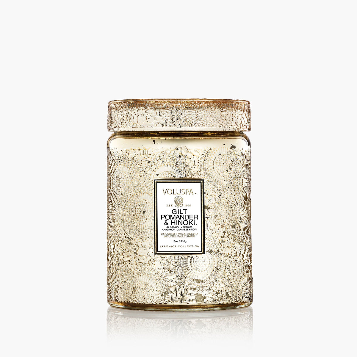 Gilt Pomander & Hinoki - Large Jar Candle