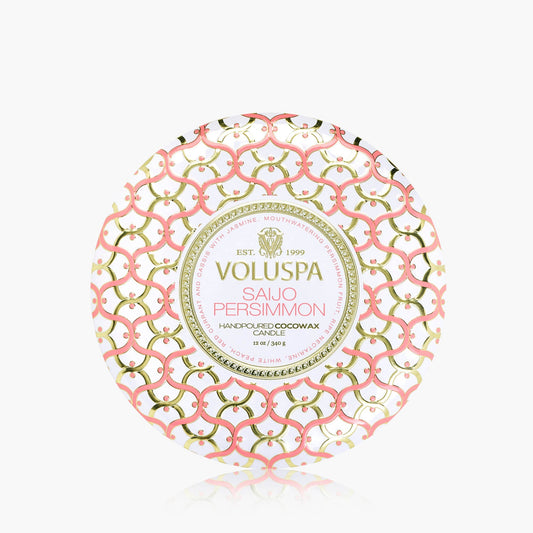 Saijo Persimmon - 3 Wick Tin Candle